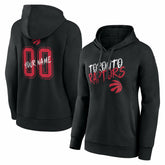 Toronto Raptors Women's Hustle Custom Pullover Hoodie Black - NBA