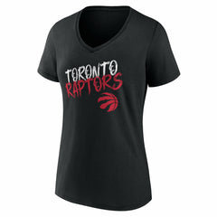 Toronto Raptors Women's Hustle Custom V-Neck T-Shirt Black - NBA