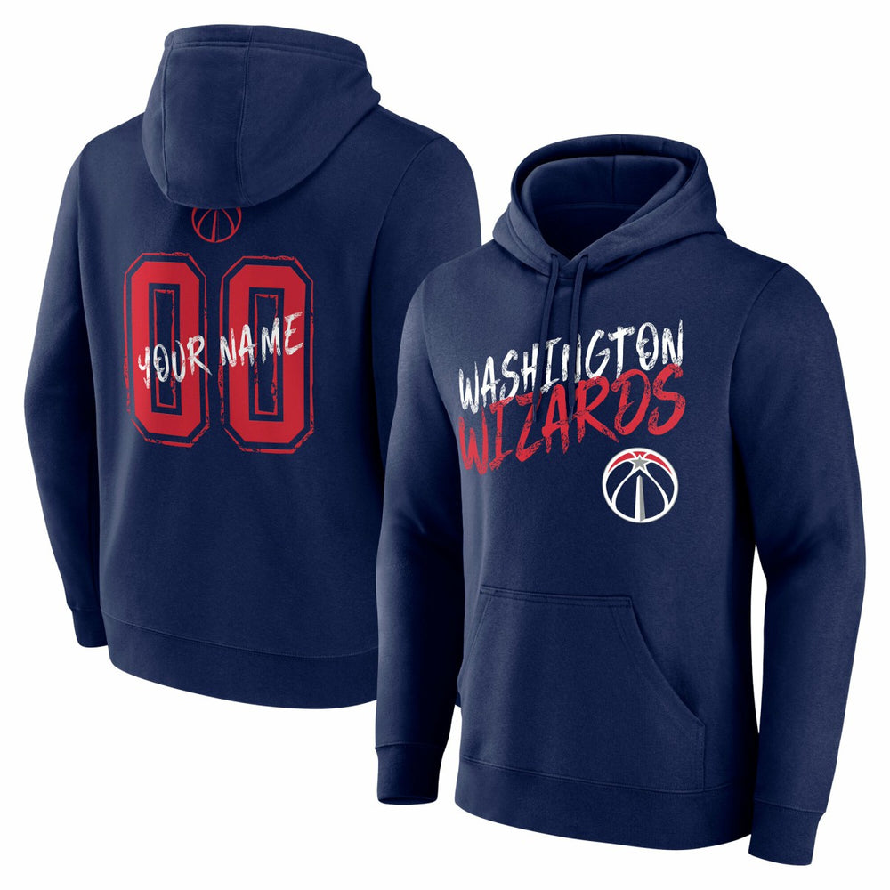 Washington Wizards Hustle Custom Pullover Hoodie Navy - NBA