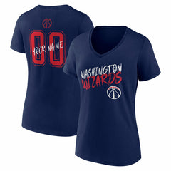 Washington Wizards Women's Hustle Custom V-Neck T-Shirt Navy - NBA