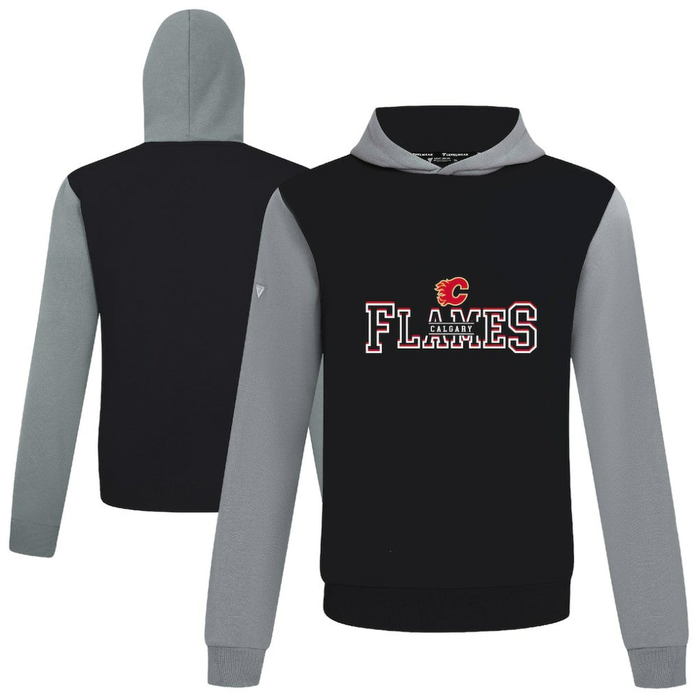 Calgary Flames Levelwear Ultimate Journey Pullover Hoodie - Black/Gray - NHL