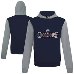 Edmonton Oilers Levelwear Ultimate Journey Pullover Hoodie - Navy/Gray - NHL