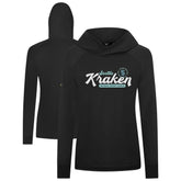 Seattle Kraken Levelwear Women's Slender Monument Raglan Pullover Hoodie - Black - NHL