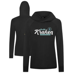 Seattle Kraken Levelwear Women's Slender Monument Raglan Pullover Hoodie - Black - NHL