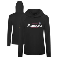 Colorado Avalanche Levelwear Women's Slender Monument Raglan Pullover Hoodie - Black - NHL