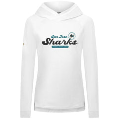 San Jose Sharks Levelwear Women's Slender Monument Raglan Pullover Hoodie - White - NHL
