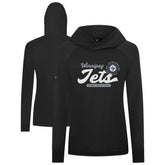 Winnipeg Jets Levelwear Women's Slender Monument Raglan Pullover Hoodie - Black - NHL