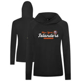 New York Islanders Levelwear Women's Slender Monument Raglan Pullover Hoodie - Black - NHL
