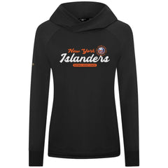 New York Islanders Levelwear Women's Slender Monument Raglan Pullover Hoodie - Black - NHL
