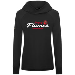 Calgary Flames Levelwear Women's Slender Monument Raglan Pullover Hoodie - Black - NHL
