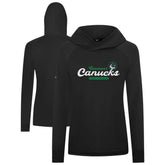 Vancouver Canucks Levelwear Women's Slender Monument Raglan Pullover Hoodie - Black - NHL