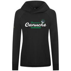 Vancouver Canucks Levelwear Women's Slender Monument Raglan Pullover Hoodie - Black - NHL