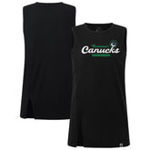 Vancouver Canucks Levelwear Women's Influx Monument Tank Top - Black - NHL