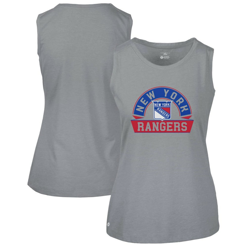 New York Rangers Levelwear Women's Macy Banner Arch Tank Top - Gray - NHL