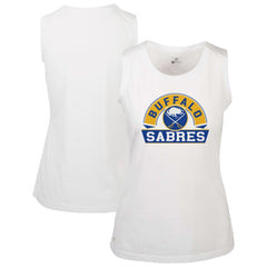 Buffalo Sabres Levelwear Women's Macy Banner Arch Tank Top - White - NHL