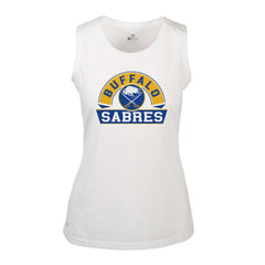 Buffalo Sabres Levelwear Women's Macy Banner Arch Tank Top - White - NHL
