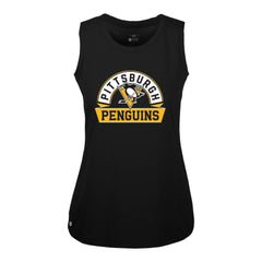 Pittsburgh Penguins Levelwear Women's Macy Banner Arch Tank Top - Black - NHL