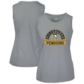 Pittsburgh Penguins Levelwear Women's Macy Banner Arch Tank Top - Gray - NHL