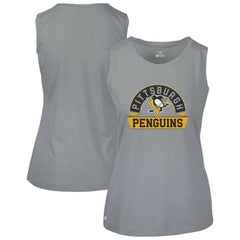 Pittsburgh Penguins Levelwear Women's Macy Banner Arch Tank Top - Gray - NHL