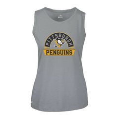 Pittsburgh Penguins Levelwear Women's Macy Banner Arch Tank Top - Gray - NHL