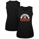 Anaheim Ducks Levelwear Women's Macy Banner Arch Tank Top - Black - NHL