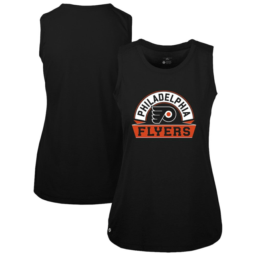 Philadelphia Flyers Levelwear Women's Macy Banner Arch Tank Top - Black - NHL