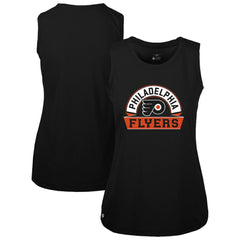 Philadelphia Flyers Levelwear Women's Macy Banner Arch Tank Top - Black - NHL