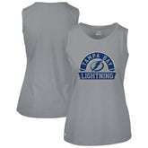 Tampa Bay Lightning Levelwear Women's Macy Banner Arch Tank Top - Gray - NHL