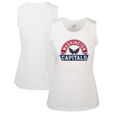 Washington Capitals Levelwear Women's Macy Banner Arch Tank Top - White - NHL