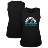 San Jose Sharks Levelwear Women's Macy Banner Arch Tank Top - Black - NHL
