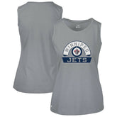 Winnipeg Jets Levelwear Women's Macy Banner Arch Tank Top - Gray - NHL