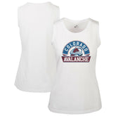 Colorado Avalanche Levelwear Women's Macy Banner Arch Tank Top - White - NHL