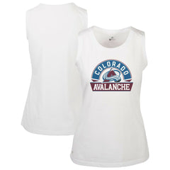 Colorado Avalanche Levelwear Women's Macy Banner Arch Tank Top - White - NHL