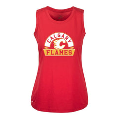 Calgary Flames Levelwear Women's Macy Banner Arch Tank Top - Red - NHL