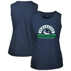 Vancouver Canucks Levelwear Women's Macy Banner Arch Tank Top - Navy - NHL