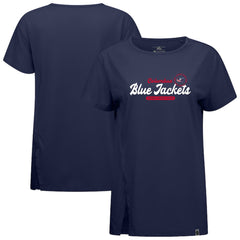 Columbus Blue Jackets Levelwear Women's Influx Monument T-Shirt - Navy - NHL