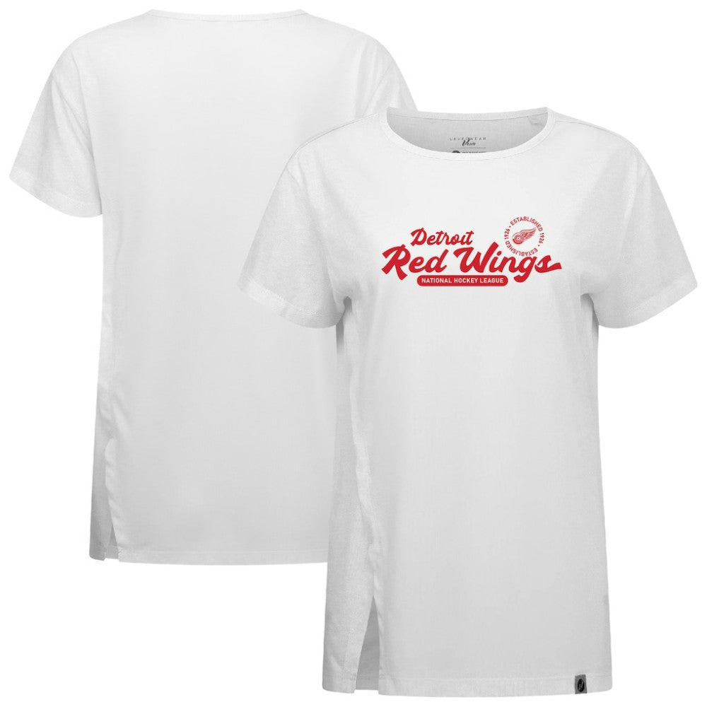 Detroit Red Wings Levelwear Women's Influx Monument T-Shirt - White - NHL