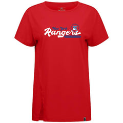 New York Rangers Levelwear Women's Influx Monument T-Shirt - Red - NHL