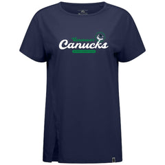 Vancouver Canucks Levelwear Women's Influx Monument T-Shirt - Navy - NHL