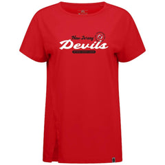 New Jersey Devils Levelwear Women's Influx Monument T-Shirt - Red - NHL