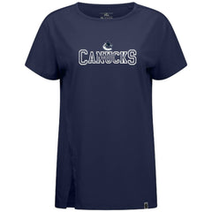 Vancouver Canucks Levelwear Women's Influx Journey T-Shirt - Navy - NHL