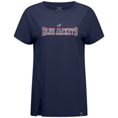 Columbus Blue Jackets Levelwear Women's Influx Journey T-Shirt - Navy - NHL
