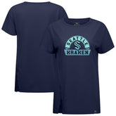 Seattle Kraken Levelwear Women's Influx Banner Arch T-Shirt - Deep Sea Blue - NHL