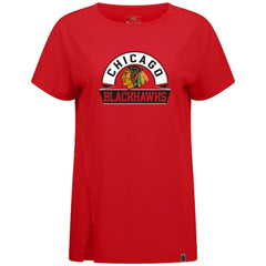 Chicago Blackhawks Levelwear Women's Influx Banner Arch T-Shirt - Red - NHL
