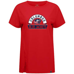 Columbus Blue Jackets Levelwear Women's Influx Banner Arch T-Shirt - Red - NHL