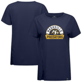 Nashville Predators Levelwear Women's Influx Banner Arch T-Shirt - Navy - NHL