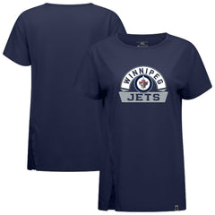 Winnipeg Jets Levelwear Women's Influx Banner Arch T-Shirt - Navy - NHL