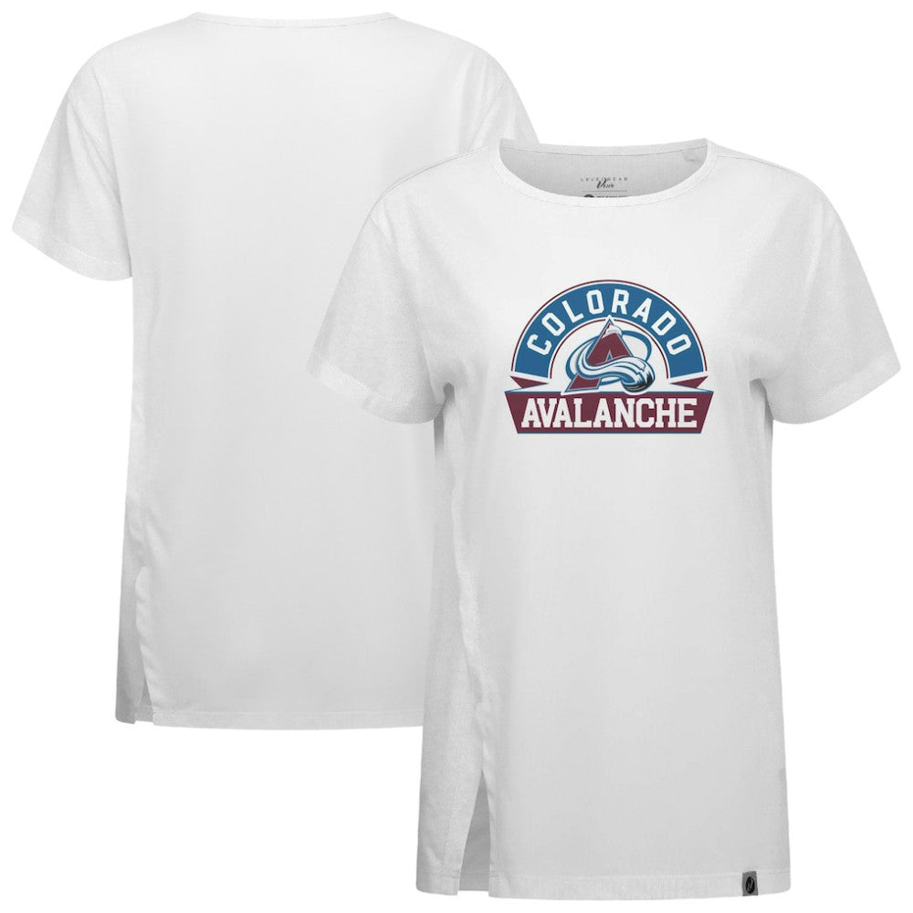 Colorado Avalanche Levelwear Women's Influx Banner Arch T-Shirt - White - NHL