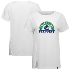 Vancouver Canucks Levelwear Women's Influx Banner Arch T-Shirt - White - NHL