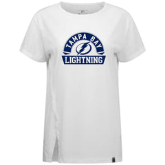 Tampa Bay Lightning Levelwear Women's Influx Banner Arch T-Shirt - White - NHL